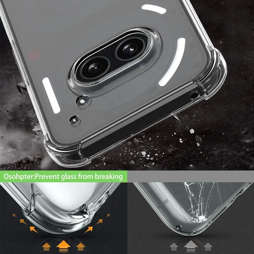 TPU Transparent Case for Nothing Phone 2a Nothing Phone 2 1 Protective Cover Four Corners Shockproof Bumper Coque Fundas