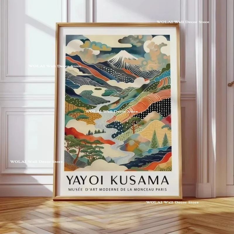 Yayoi Kusama Koi Vis Kwallen Dier Canvas Prints Japanse Hokusai Giant Wave Wall Art Posters voor Woonkamer Home Decor