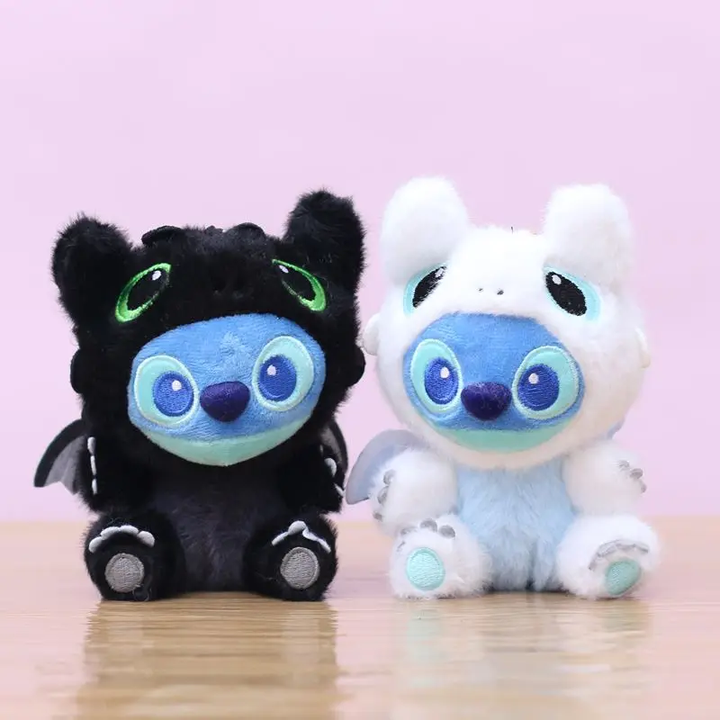 

Kawaii Accessories Stitch Plush Toy Lilo&stitch Keychain Keyring Doll Eat Something Before Sleep Series Backpack Pendant Girl