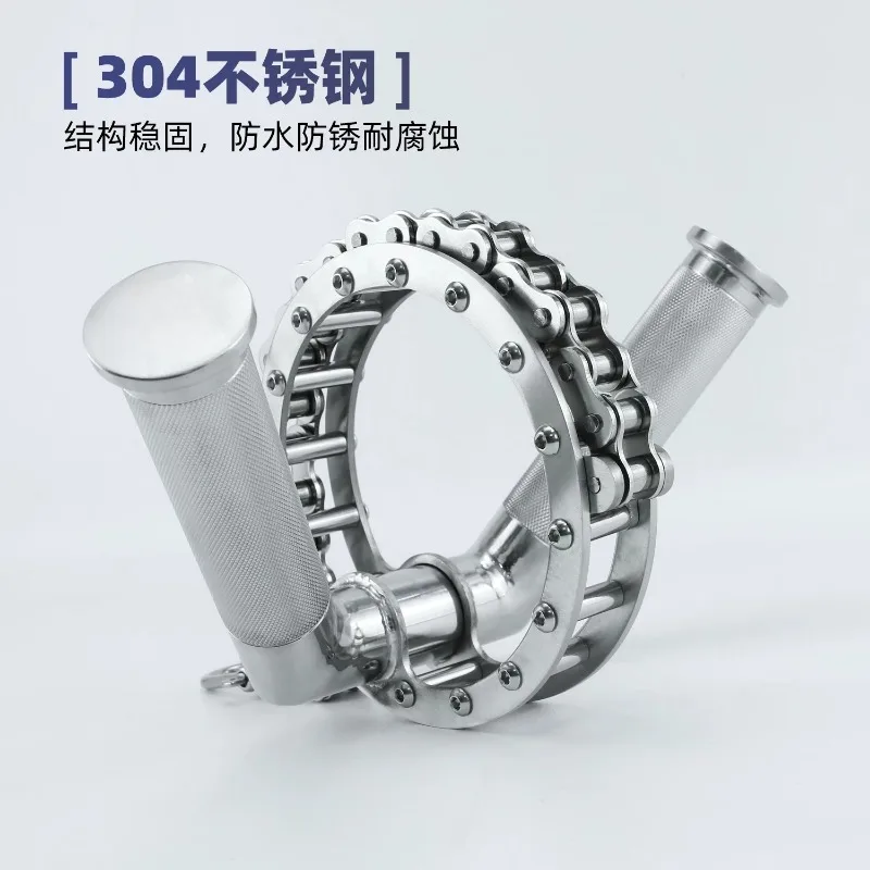 Stainless steel V-shaped stretch handle High pull-down pull force Barbell pull back handle Strength instrument accessories