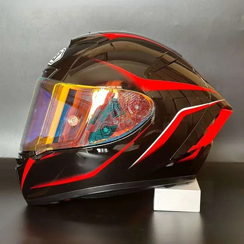 Full Face Motorcycle Helmet X-Spirit III Black Red H2 Helmet X-Fourteen Sports Racing Helmet Motorcycle Helm