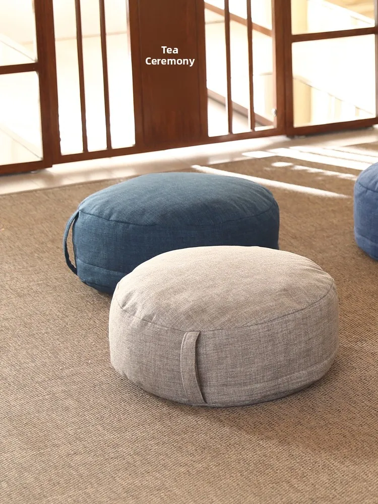 禅瞑想クッション-タットマット-取り外し可能-洗えるフロアパッド-日本製-スレ-ホームデコレーション-ラウンド型クッション