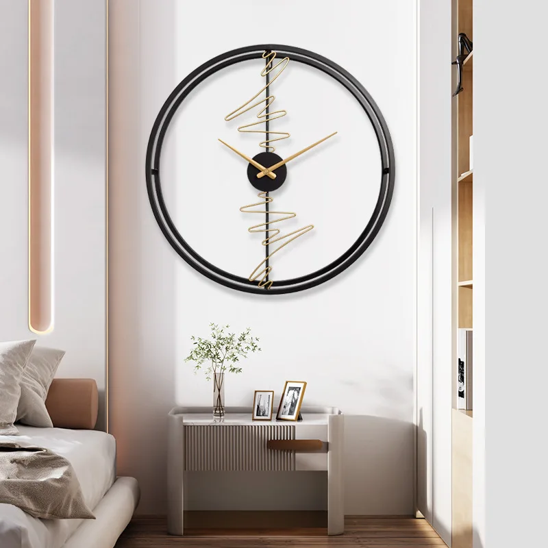 Fashion Modern And Stylish Metal Silent Clock Personalized Living Room TV Art Bedroom Restaurant Mute Clocks Wall Home Decor