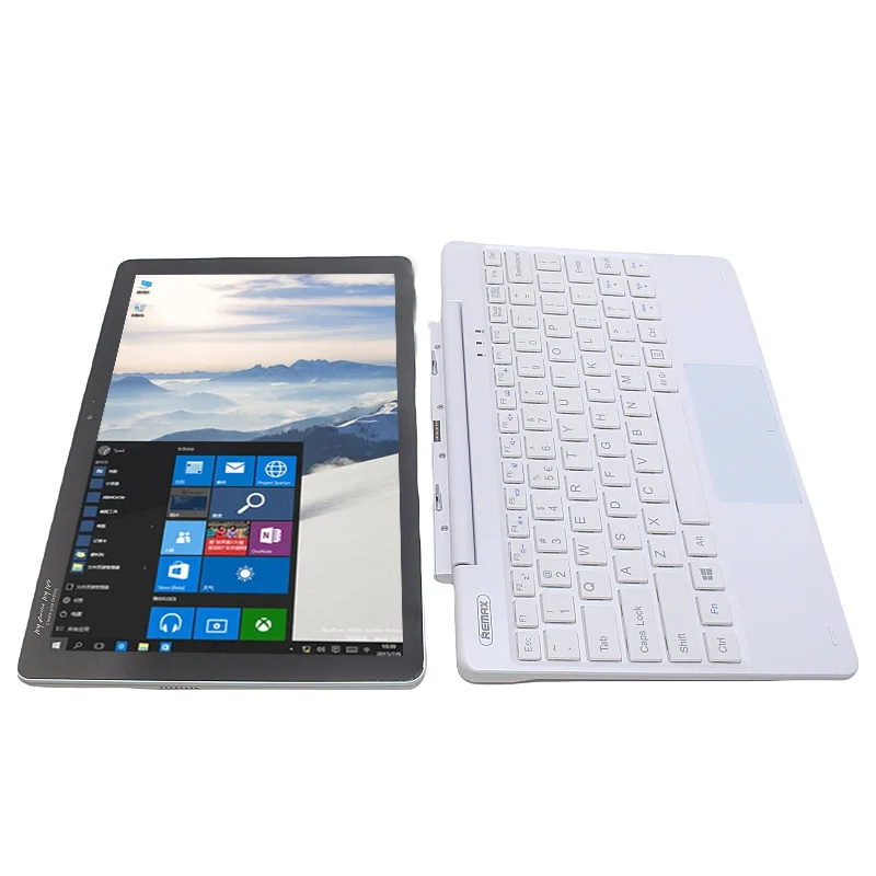 تابلت Remax Windows 10 الجديد مقاس 10.1 بوصة مع لوحة مفاتيح قابلة للفصل 64 بت Intel Atom Z8350 CPU 2GB DDR RAM 32GB ROM 1280 x 800 IPS