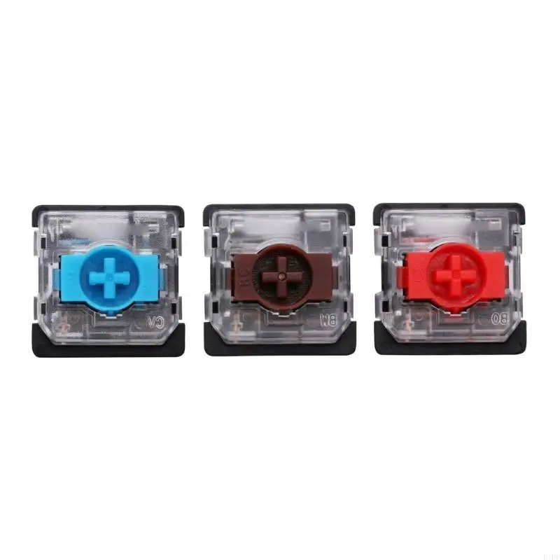 E1PF 10Pcs KS-27 Gateron Switch Red Blue Brown Switches Ultra-Slim Low Profile For Customized Mechanical Keyboard Hot Swap