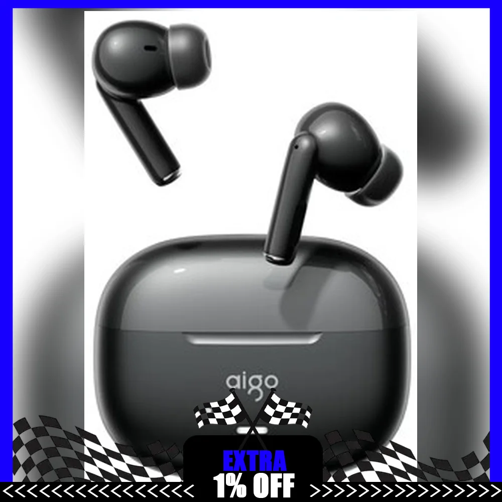 AIGO TQ07 Half In-Ear Wireless Bluetooth Earbuds with Long Battery Life for Sports and Gaming For Gifts