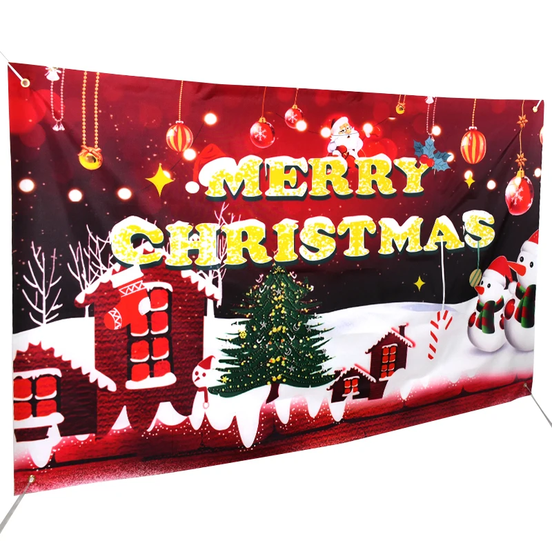 

Merry Christmas Backdrop Santa Claus Snowman Photography Background Banner Xmas Decor For Home 2024 Navidad Gifts New Year 2025