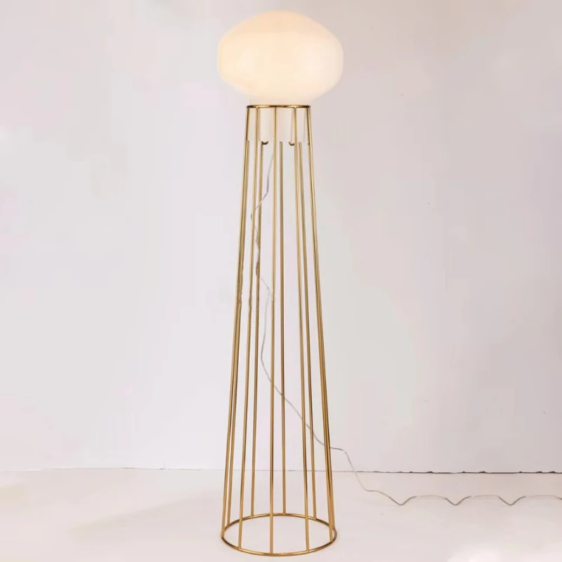 

Luxury lampshade E27-60W high quality steel + glass Italian fashion handmade floor lamp