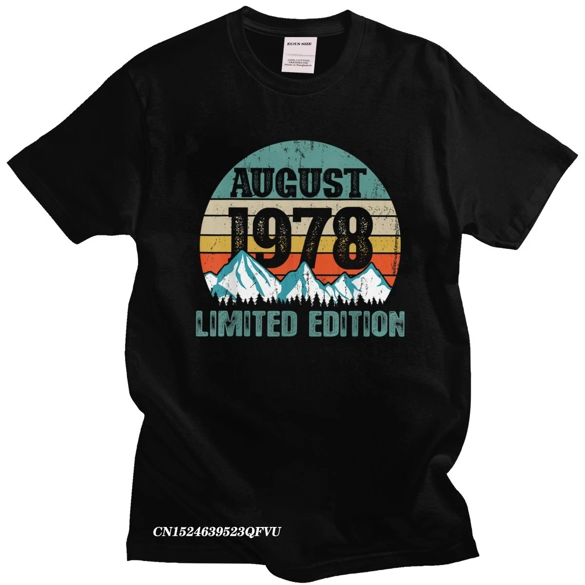 Cool August 1978 T-Shirt Limited Edition 42 Years Old Tshirt Men Camisas Men Birthday Camisa Streetwear Casual Tshirt New