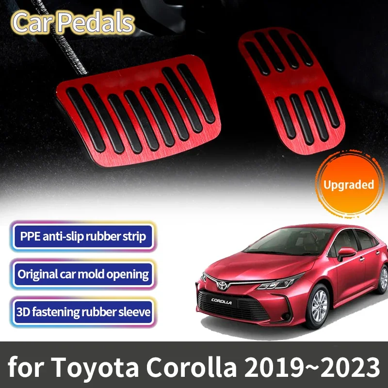 

For Toyota Corolla E210 210 Auris Suzuki Swace 2018 2019 2020 2021 2022 2023 Car Foot Pedals Gas Brake Stainless Steel Pedal Pad