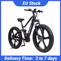 EU 26 Inch Off Road Fatbike Electric Bicycle Mountain For Men Shimano 21 Speed 1000W Adult Electric Bike For Long Distance 100M