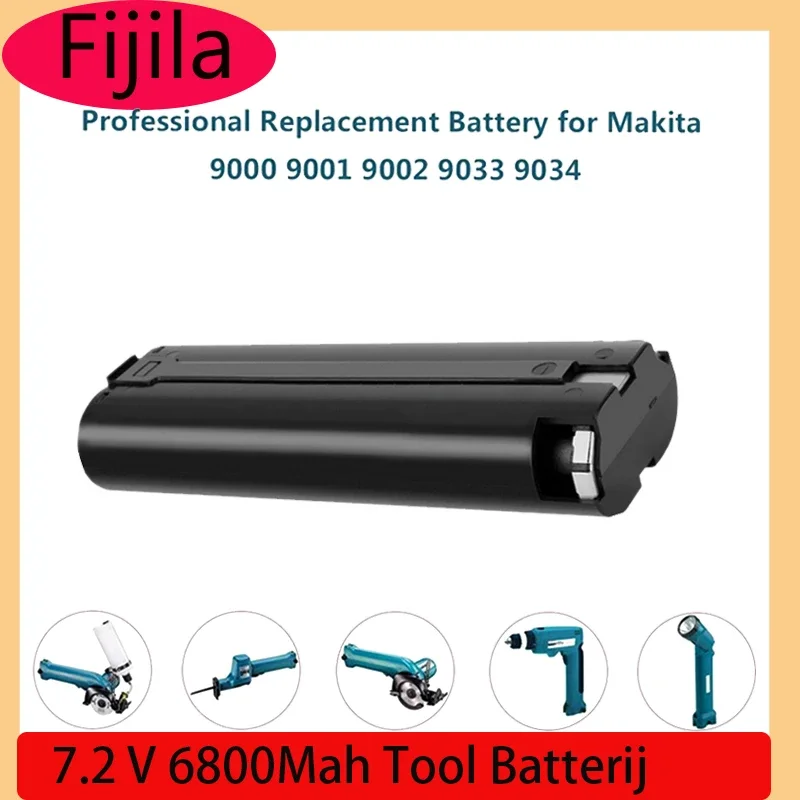 7.2 V 6800Mah Tool Battery For Makita 7033 B7000 632003-2 191679-9 192532-2 Wireless Drill Bit