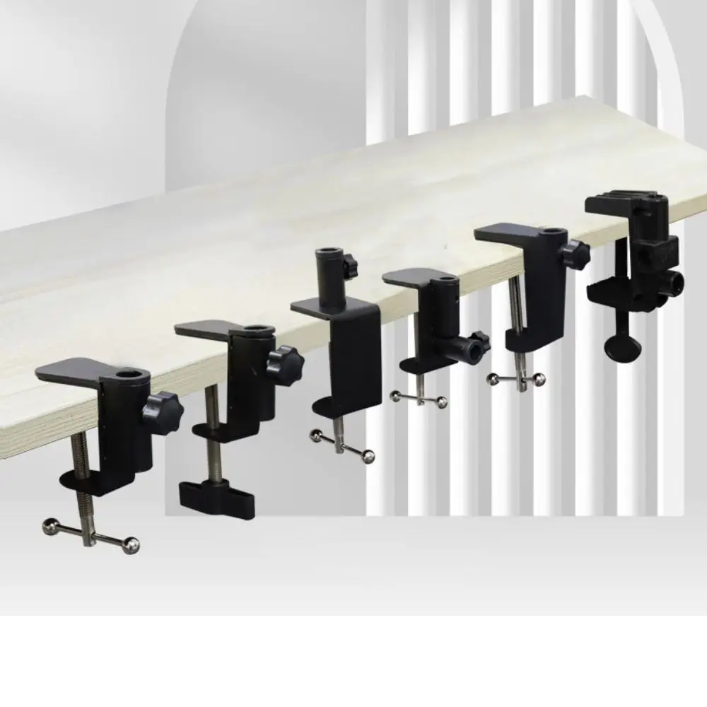 High Quality Metal Bracket Clamp Plastic Black White Desk Lamp Clip Tablet Holder Universal