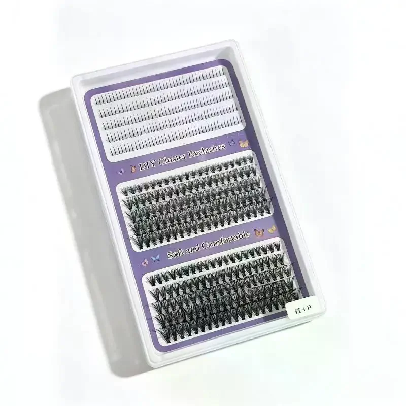 20 Or 80P/Box Cluster Eyelash Extension Kit Soft Comfortable Natural Fluffy Look For Daily Makeup Party Use Beginner Friendly