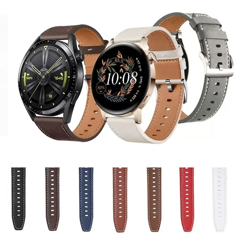 For Huawei Watch 3 GT2 GT3 Pro Bracelet Soft Leather Wristband Watch Band For Huawei Watch GT3 42mm 46mm Wrist strap