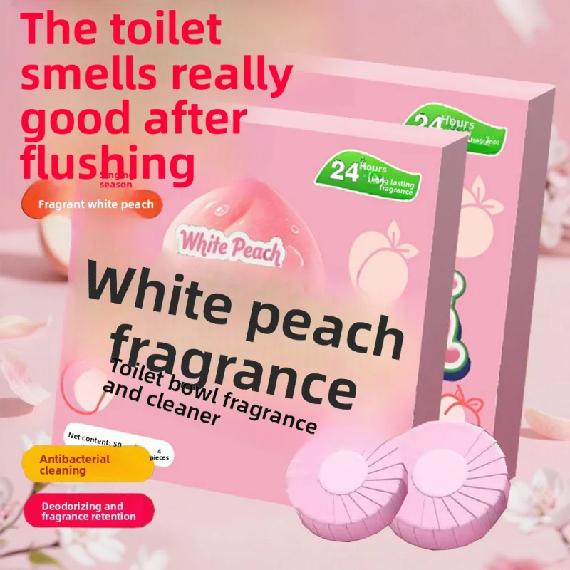 

White Peach Fragrance Toilet Cleaner Descaler Toilet Deodorizer Toilet Cleaner Deodorizing Blue Bubble Fragrance Bathroom Cleane