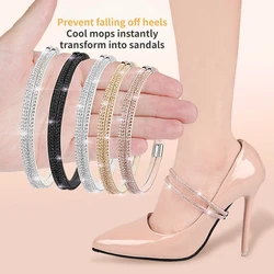 Anti drop heel tie shoelaces high heels no need to be fitted with straps multi color straps diamond anti drop adjustable