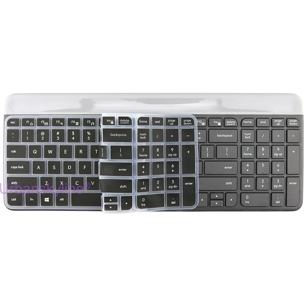 K580 Keyboard Cover for Logitech K580 k585 K470 MK470 for Logi Set Transparent Silicone Protector Skin Case Film Accessories