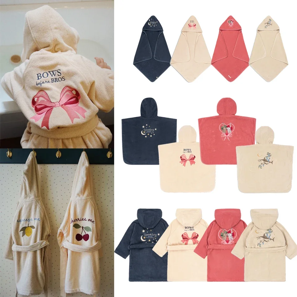 

25 Child rightgown KS Baby Towel Children Bathrobe Bath Kids Beach Gown Baby Childcare Robe Baby Bath Items Baby Care Equipment