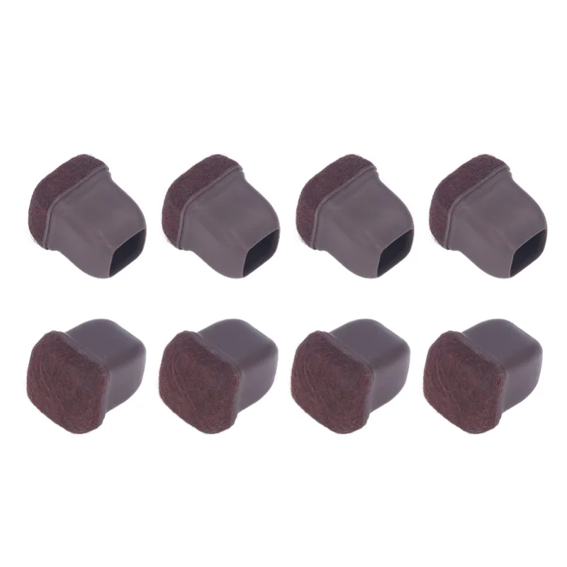 8Pcs Chair Leg Cover TPE Floor Protector Furniture Legs Caps Set Kit For Table Stool Brown L