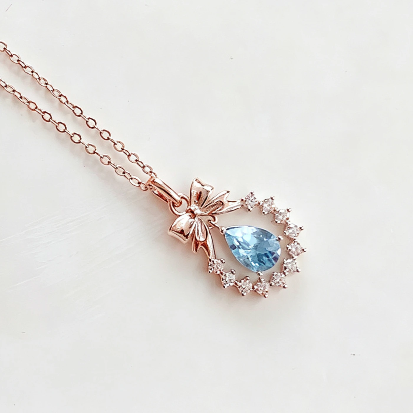 Luxury 925 Silver Natural Blue Topaz Pendant with Jewelry Certificate Pear Cut Genuine Topaz Necklace Pendant