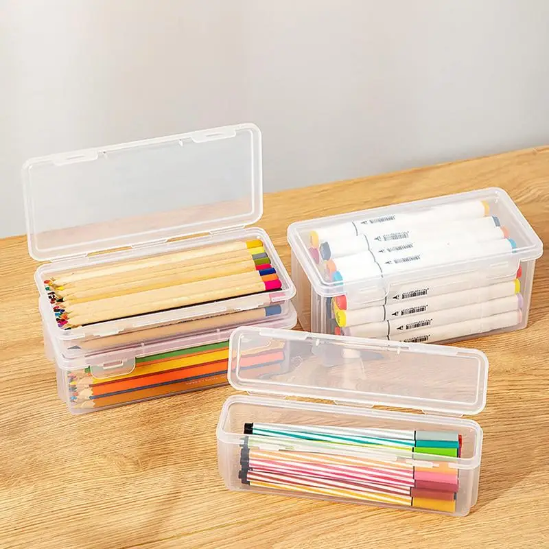 크레용 상자 예술 공예품 상자 정리함, 책상 디스펜서, 문구류 연필 홀더 펜용 견고한 정리함