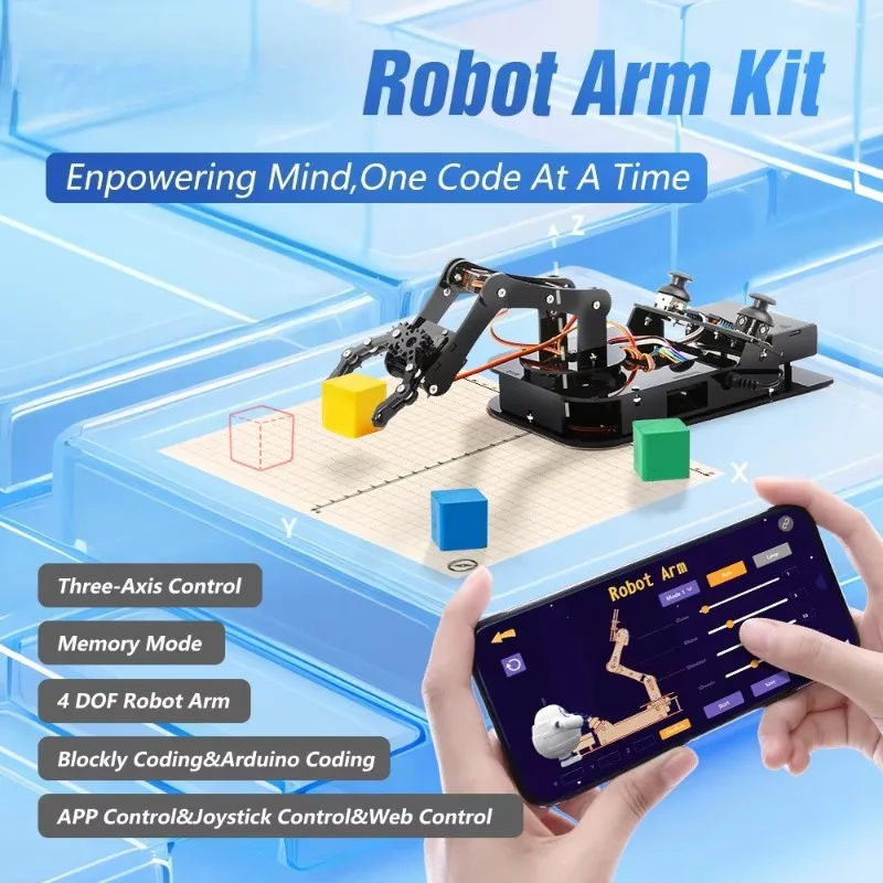 OEM/ODM School Children Kids Learning Educational Robot Set Adults Smart Starter Coding Toy DIY Stem Robotic Arm Kit for