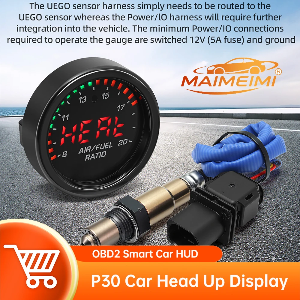 30-0300 X-Series AFR Wideband LSU 4.9 Lambda Meter Oxygen Sensor Controller Gauge Car O2 Air Fuel Ratio Wide-band Gauge Kit