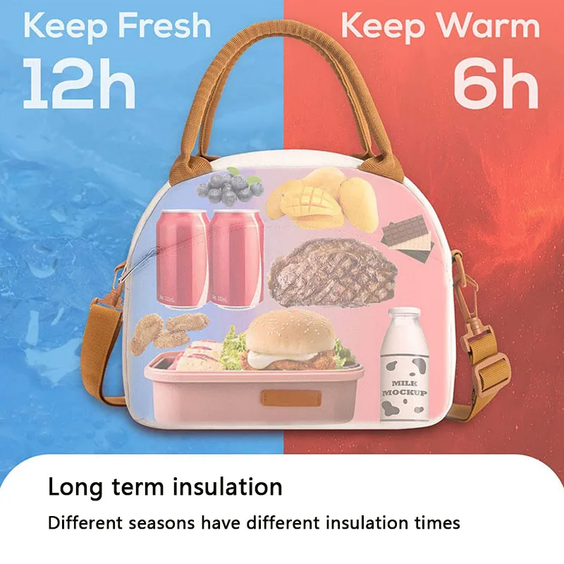 Lunch Bag Women Insulated Messenger Bag Men Waterproof Lunch Cooler Bag Insulated Lunch Box Portable Handbag Picnic Bento Bag