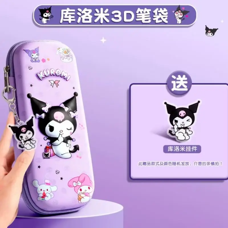 Kawaii جديد الكرتون سانريو طالب حقيبة ظهر بسعة كبيرة Kuromi أنيمي خفيفة الوزن الحد من الأزياء على ظهره حقيبة السفر