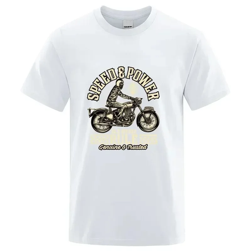 Summer Men Enfield Cycle Co Ltd 1938 Classic T Shirt Motorcycle Motor Race Pure Cotton Tops Funny Short Sleeve Crewneck Tees Top