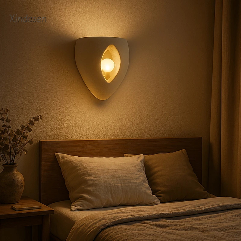 

Japanese Wabi Sabi Wall Lamp Modern Led Wall Light For Bedroom Bedside Stairway Living Room Decor Warm Sconce Wall Night Lights