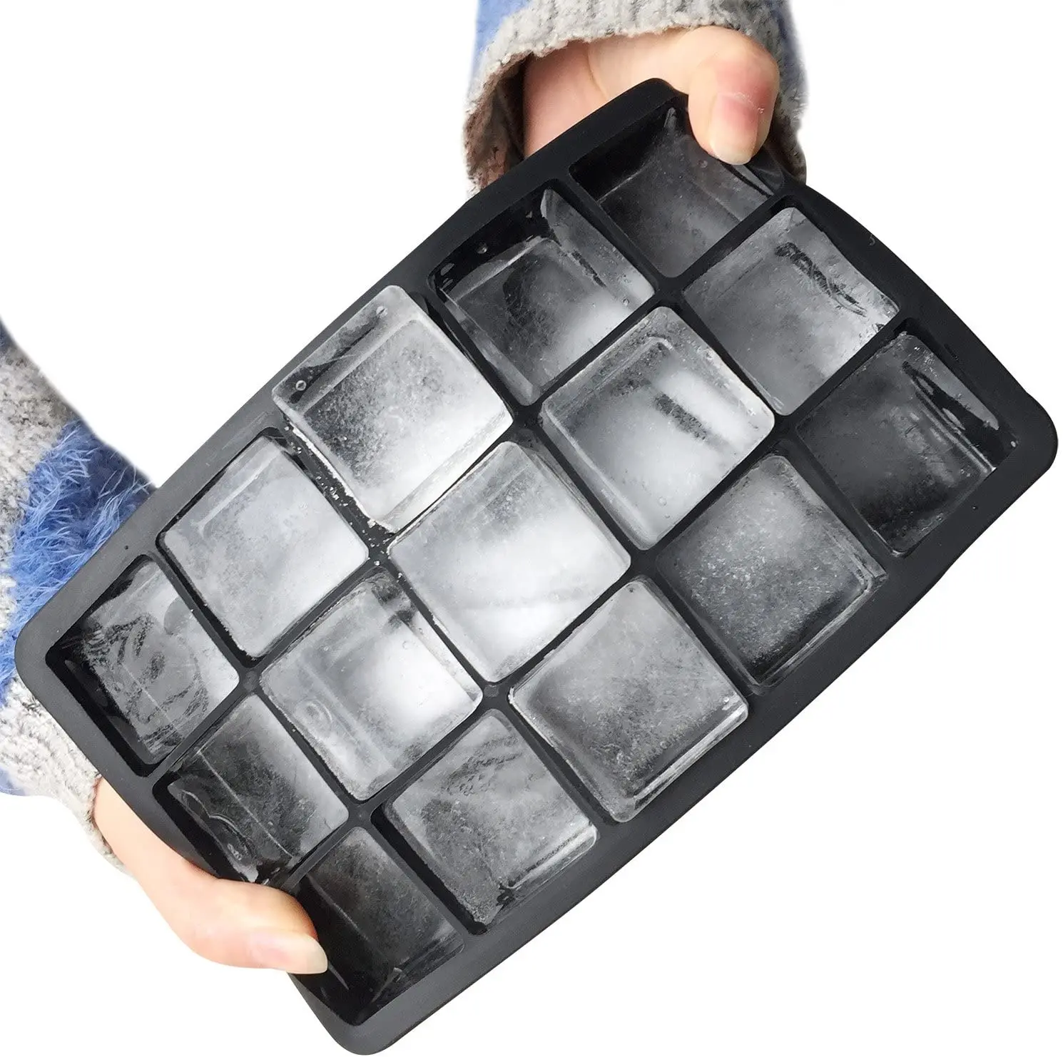 

Ice Tray Silicone Mold Ice Cube Ice Cube Tray 1.25IN Square Ice Cube Tray Kitchen Bar Accessories