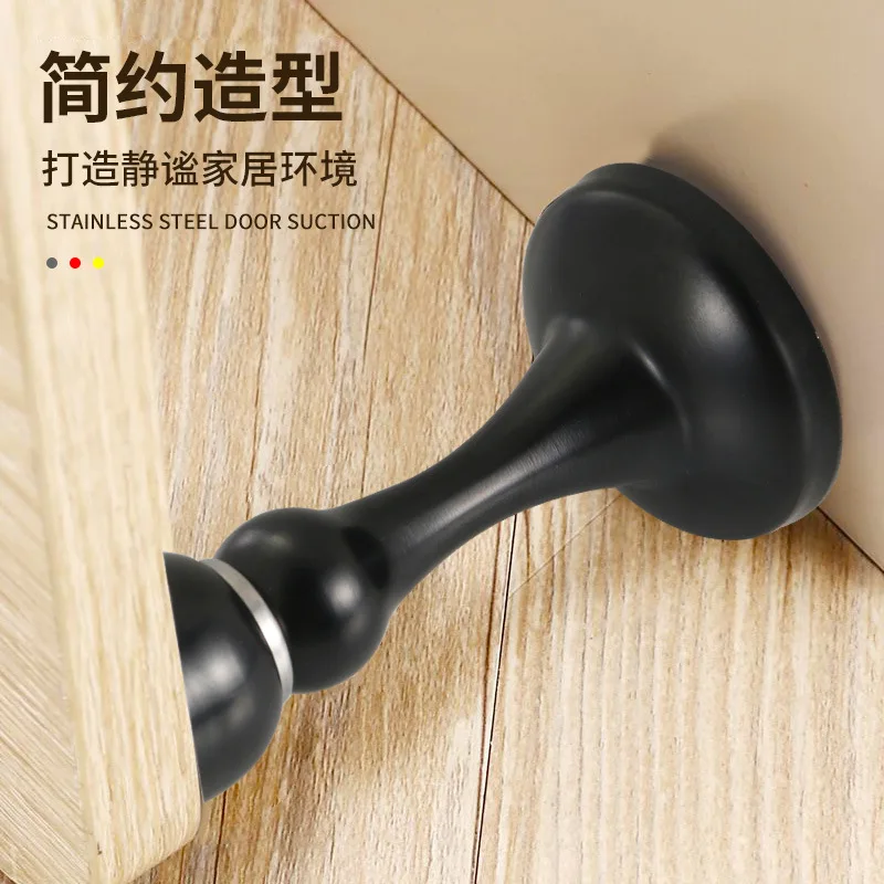 304 Stainless Steel Door Stopper, Silver Magnetic Door Stop, Door Catch, Wall Mounting, Hardware