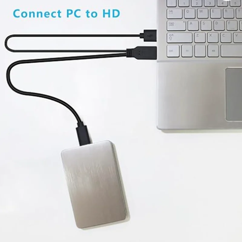 USB 3.0 Type-A Micro B to Dual Type-A Extra Power Y Cable Two A Male to USB Male for External Hard Disk Super Speed 5Gbps