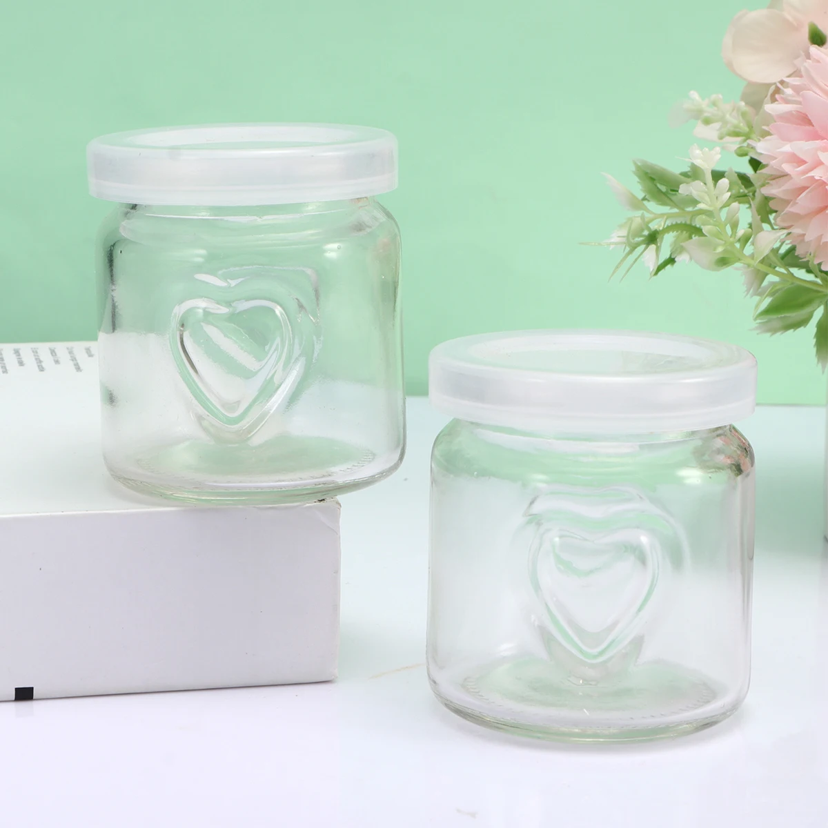 

10 Sets Pudding Cup Jelly Jars High Temperature Resistance Dessert Cups Bottle Glass
