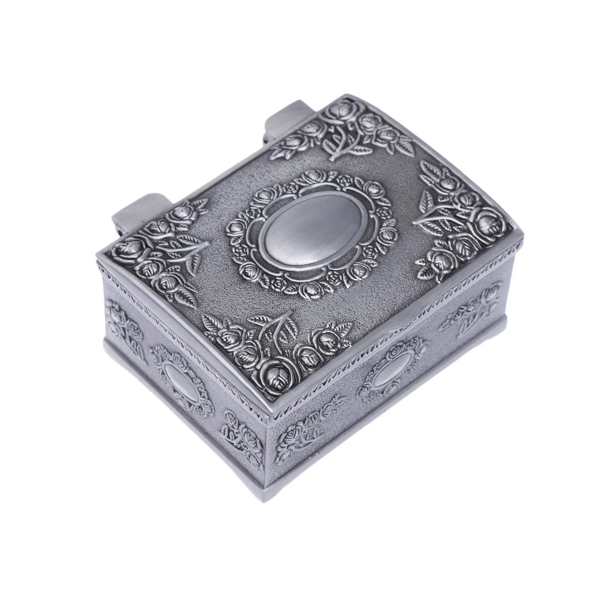 

Винтажная жестяная шкатулка для украшений в классическом стиле для женщин: органайзер для хранения серег, колец, брошей