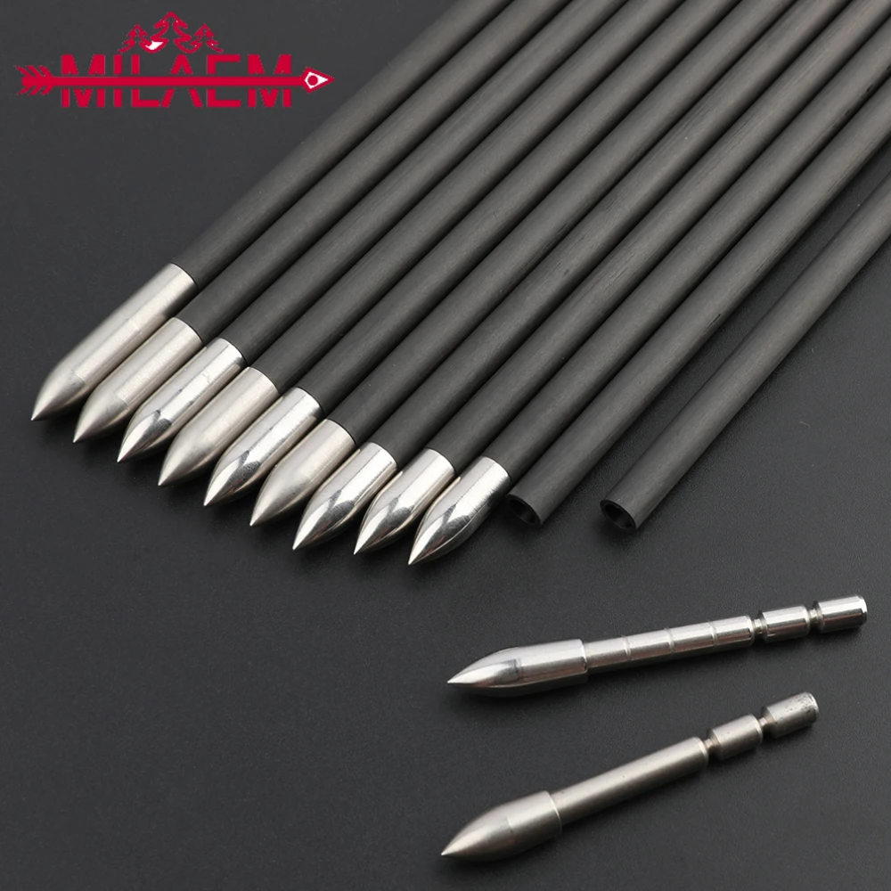 

12pcs Arrowhead ID 4.2mm Inserted Stainless Steel Target Field Points 60-200 Grain Arrow Heads Bow Shooting Archery Accessories