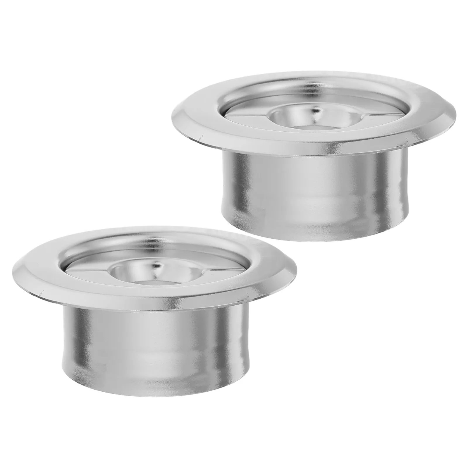 2Pcs Fire Sprinkler Escutcheon Ring Covers Silver 2.3cm Inner Diameter Quick Install Decorative Retrofit Ceiling Sprinkler Trim