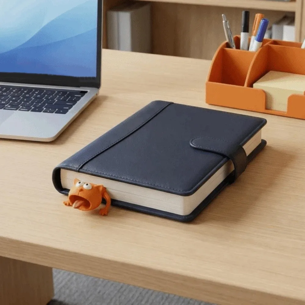 Stationery 3D Lazy Cat Bookmark Cute Multi-functional Reading Book Clip Reading Tool Funny Cat Reading Bookmark Gifts