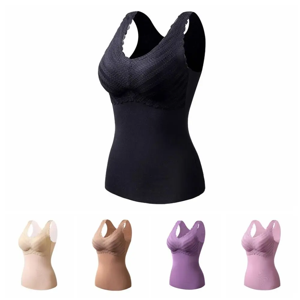 الشتاء الخريف النساء ملابس اخلية حرارية قاع قميص ملابس داخلية مرنة عالية مع وسادة سترة كبيرة الحجم سلس الملابس الداخلية