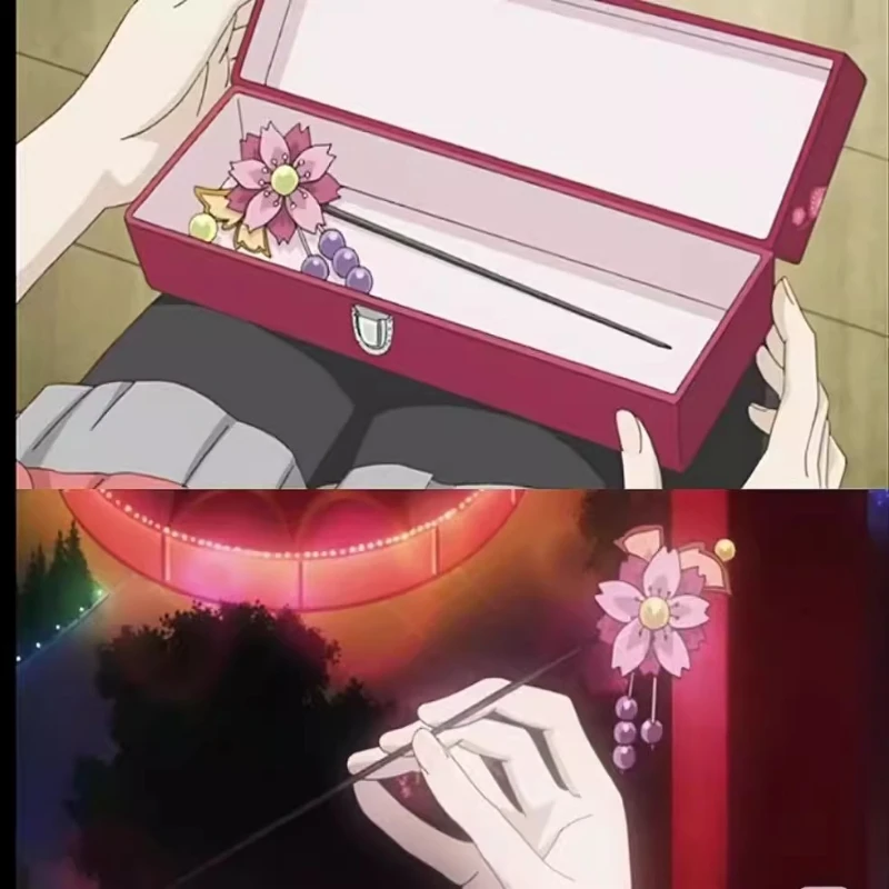 أنيمي كاميساما قبلة موموزونو نانامي الوردي كانزاشي دبوس الشعر تأثيري اليدوية لكيمونو هالوين عيد الميلاد حفلة عصا الشعر هدية