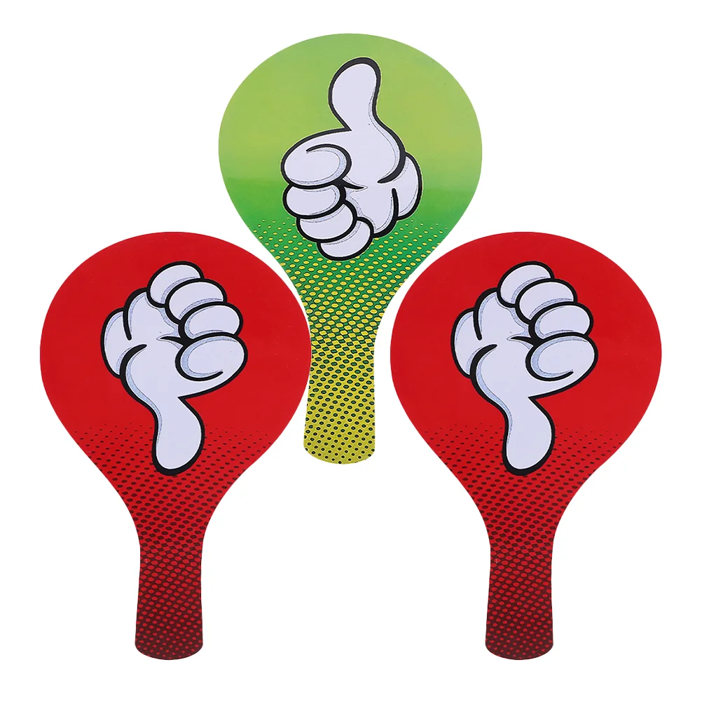 3 Pcs Thumbs up Sign Reusable Judging Board Student Supplies Hand Signals for Classroom Paddle Students Pvc School Voting