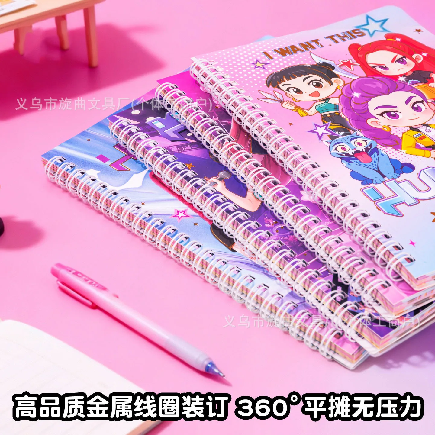 جديد أنيمي Kpop شيطان الصيادين أجهزة الكمبيوتر المحمولة القرطاسية منصات الكتابة للطلاب اللوازم المدرسية مكتب الملحقات هدية #3