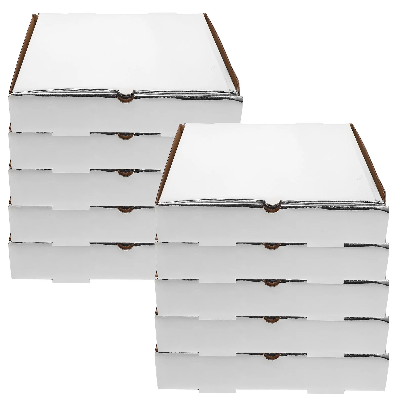 10 Pcs Pizza Box Rectangle Boxes Baking Supply Practical Corrugated Take Out Container Gift