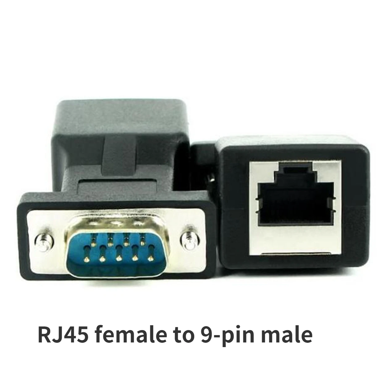 Rj45 ao adaptador fêmea de 9 pinos, rj45 à fêmea masculina db9pin db9 rj45 à porta de rede rs232 ao porto serial db9