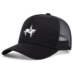 Jack Horse Riding embroidery trucker hat men women baseball caps Shade mesh hat