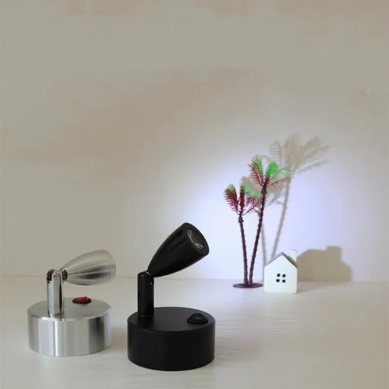 LED Dry Battery Spotlight Emergency Jewelry Counter Lamp Manual Display Case Exhibition Display Cabinet Wedding Simple Installat