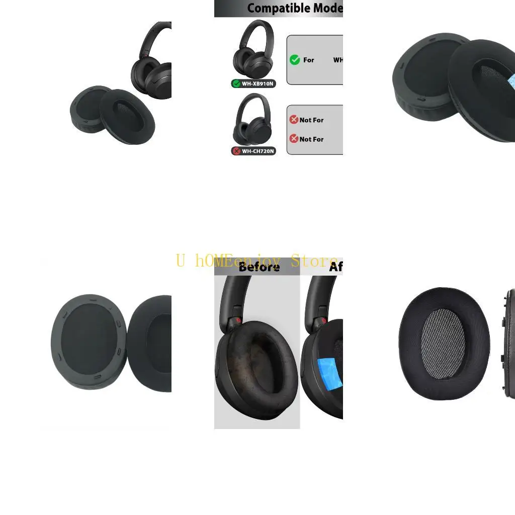 

B0KF Cooling Gel Headphone Ear Cushion For WH-XB910 XB910N Models Comfortable