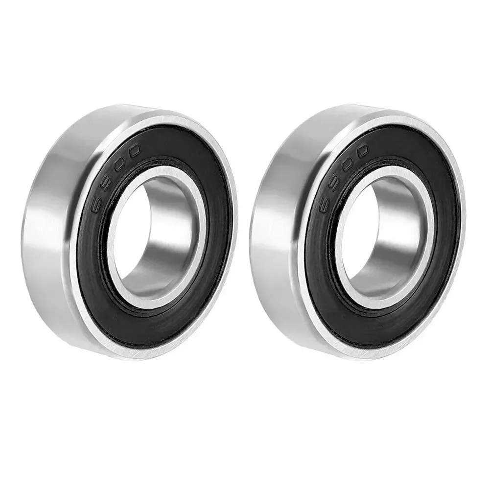 Stainless Steel Silver 2 Pcs Bike Bicycle 61900-2RS (6900-2RS) Bearings 10X22X6MM Thin Section Bearings Bike Accessories